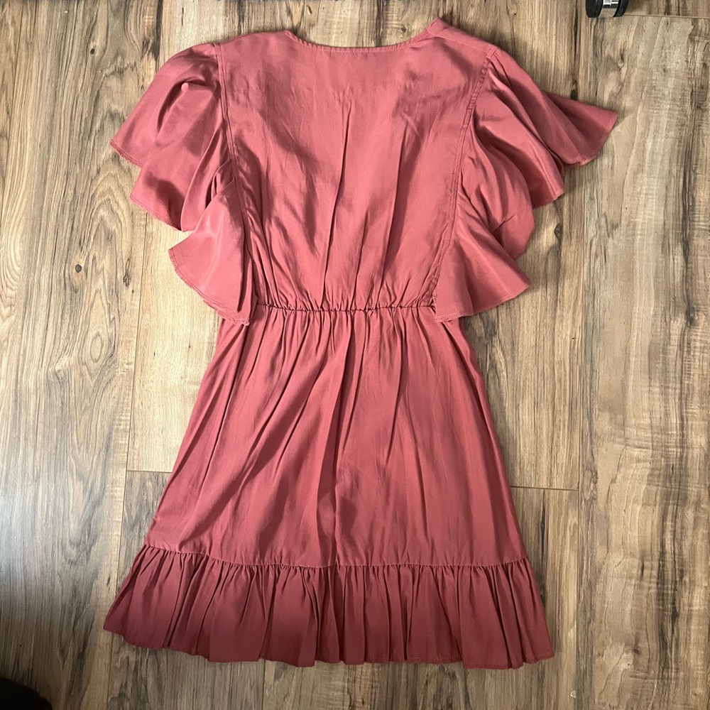 Dusty Mauve Ruffle Dress - Picture 4 of 4